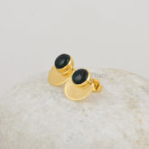 Bloodstone Stud Earrings - Pure Silver - Handcrafted Studs - 7mm RounfBestseller Jewelry - Gift For Grandma - Jewelry For Strength